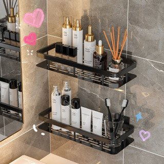ชั้นวางของ ที่วางสบู่ ชั้นวางเเชมพู ชั้นวางของในห้องน้ำ สีดำ Onesuper