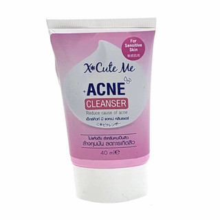 X Cute Me Acne Cleanser โฟมล้างหน้าสูตรผิวมันเป็นสิวง่าย 40 มล.