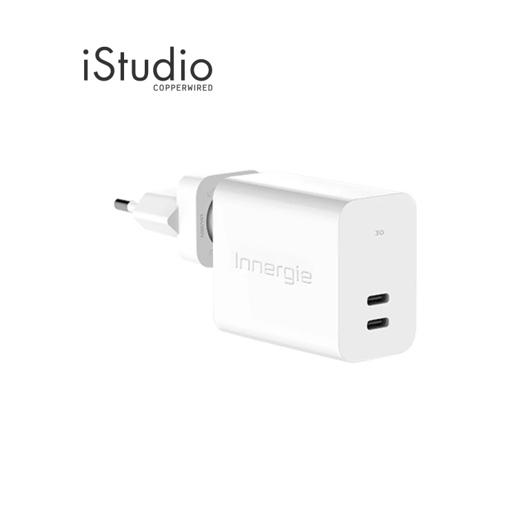 INNERGIE หัวชาร์จเร็ว C4 Duo USB-C Power Adapter TH ประกัน 3 ปี I iStudio by copperwired