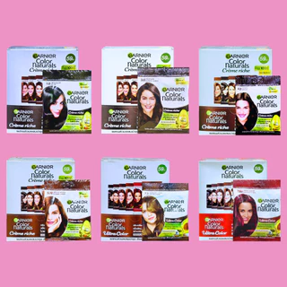 (กล่องx6) Garnier Color Naturals การ์นิเย่ คัลเลอร์ แนทเชอรัลส์ ครีมเปลี่ยนสีผม ครีมปิดผมขาว ไม่มีแอมโมเนีย