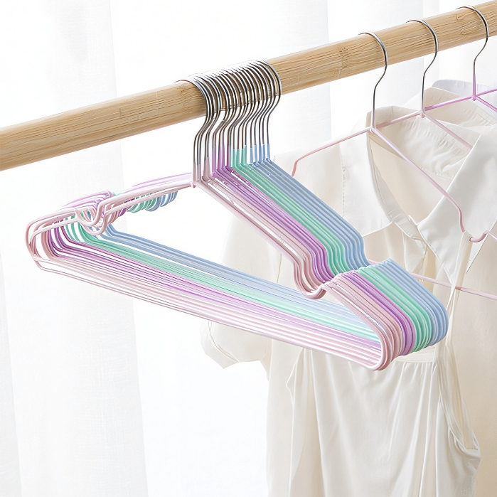 ไม้แขวนเสื้อแบบบาง ไม้แขวนสแตนเลส hanger 5ชิ้น 10ชิ้น 20ชิ้น แข็งแรง กันผ้าลื่น Nana Natural