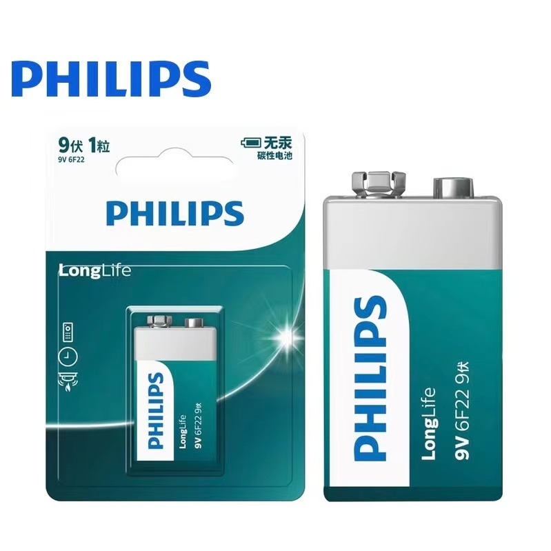PHILIPS ถ่านไฟฉาย 6F22 9V (1 ก้อน)