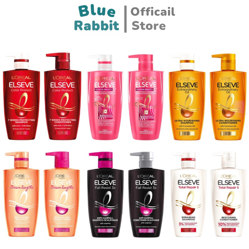 [แพคคู่] แชมพู+ครีมนวด Loreal Paris Elseve Shampoo Conditioner 410ml / 450ml. ลอรีอัล ปารีส เอลแซฟ แชมพู คอนดิชันเนอร์