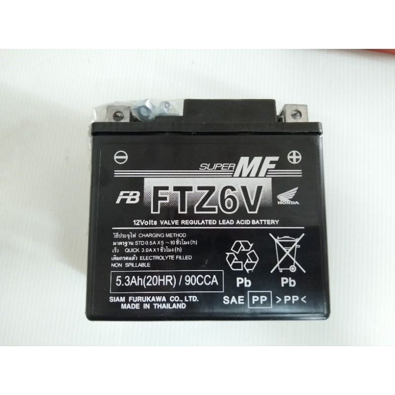 แบตเตอรี่ FTZ6Vฮอนด้าแท้