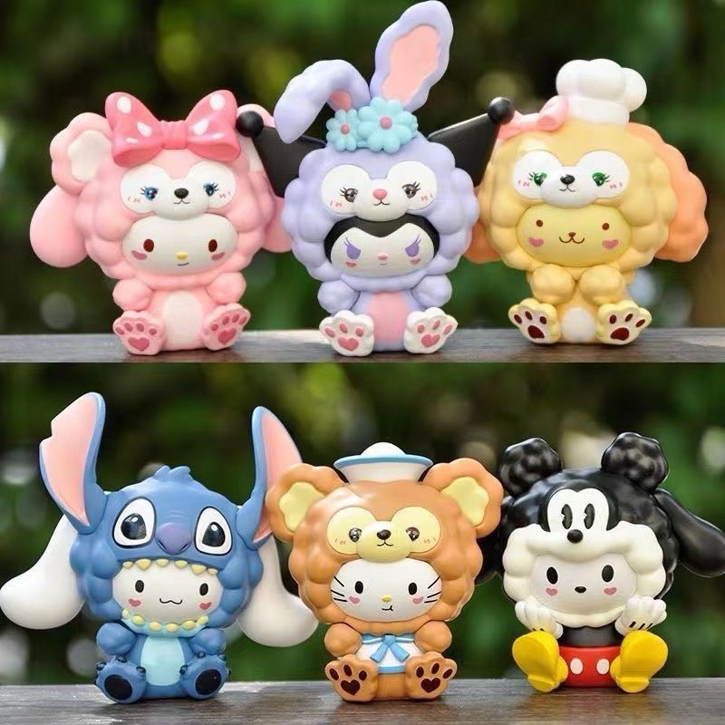 พร้อมส่งในไทย กล่องจุ่มเซทโมเดล Sanriio ยกบล็อก 6 ตัว (ขายยกบล็อกเท่านั้น)