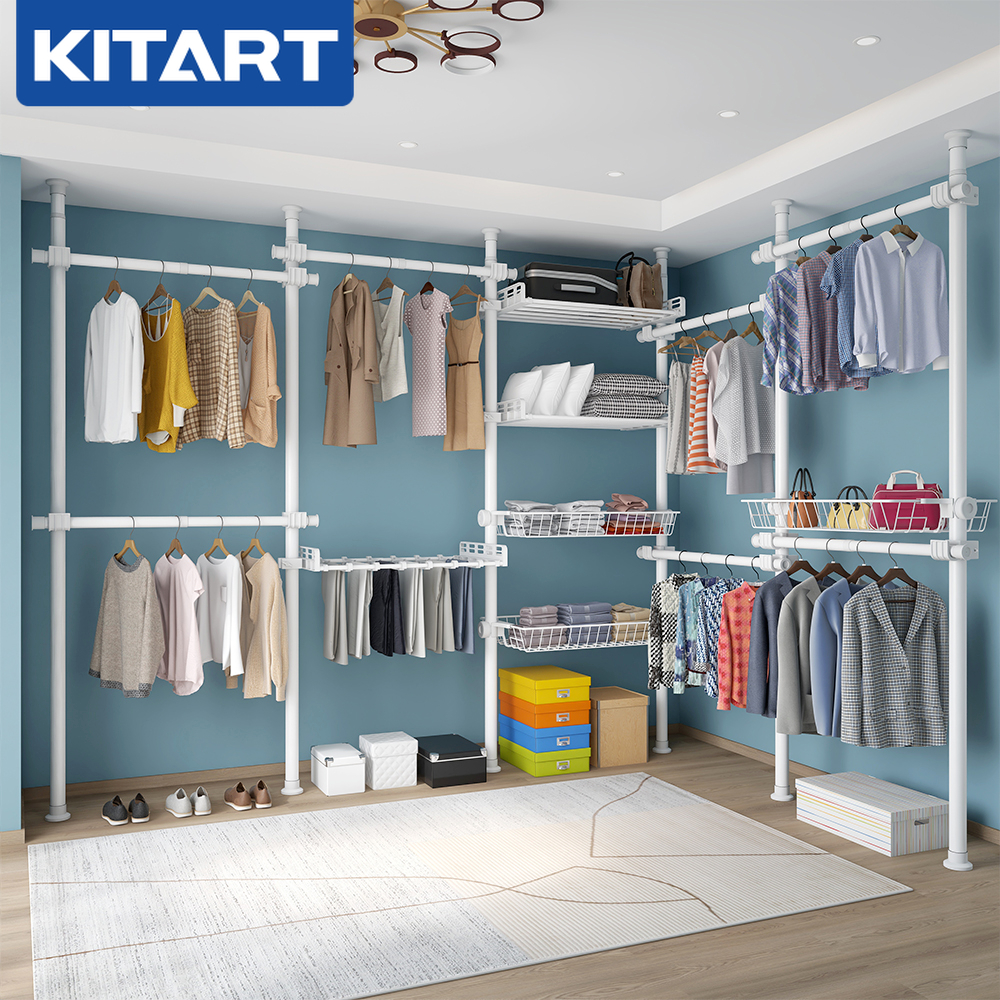 KITART ราวตากผ้า โลหะ ยืดหดได้ 110-310 ซม. ประหยัดพื้นที่ ไม่ต้องเจาะเพดาน