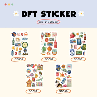 แผ่นรีด ตัวรีดติดเสื้อDFT STICKER SD021- SD040