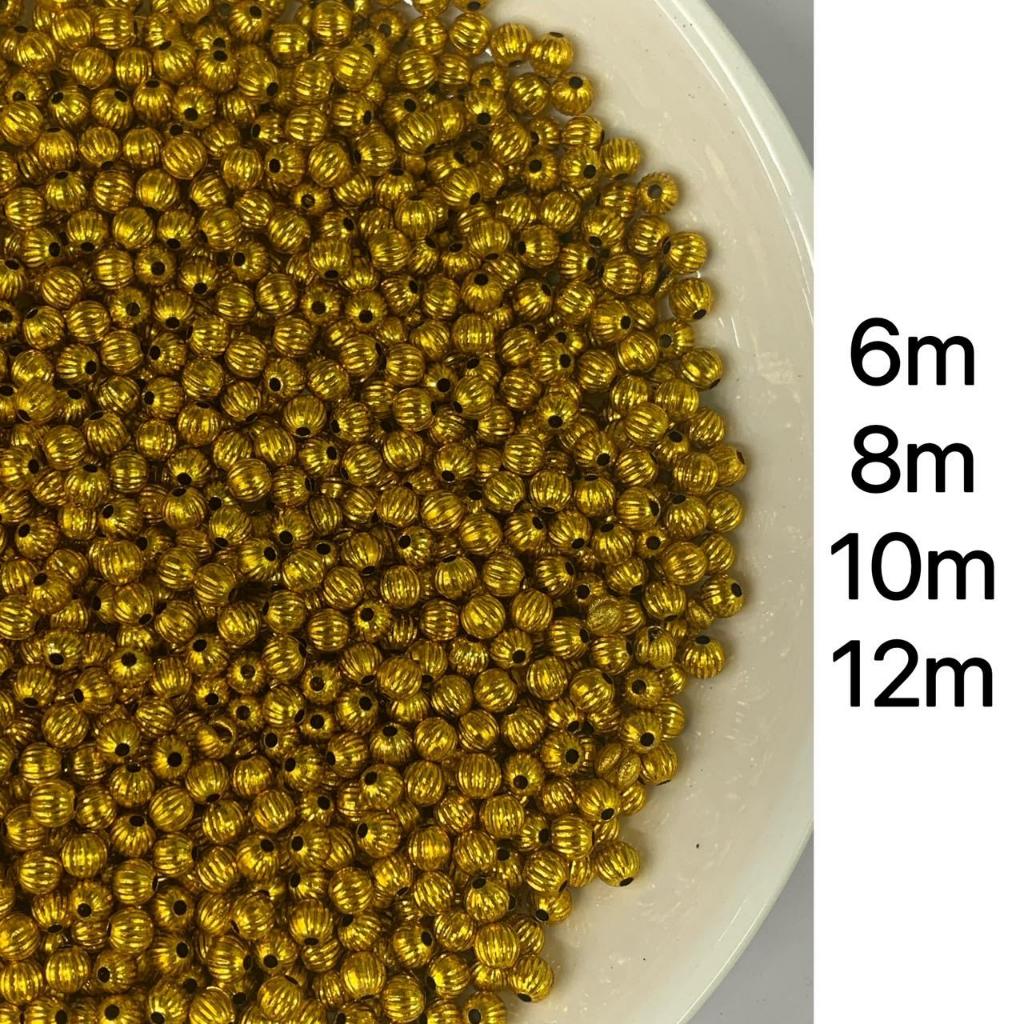 ลูกปัดเม็ดมะยม มะยมเงิน มะยมทอง 6mm 8mm 10mm  12mmตกแต่งต้นไม้เงินทองและงานเหรียญโปรยทาน