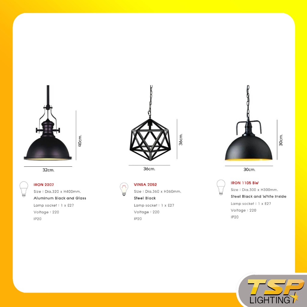 TSP Lighting │ DNER  โคมไฟห้อยวินเทจ