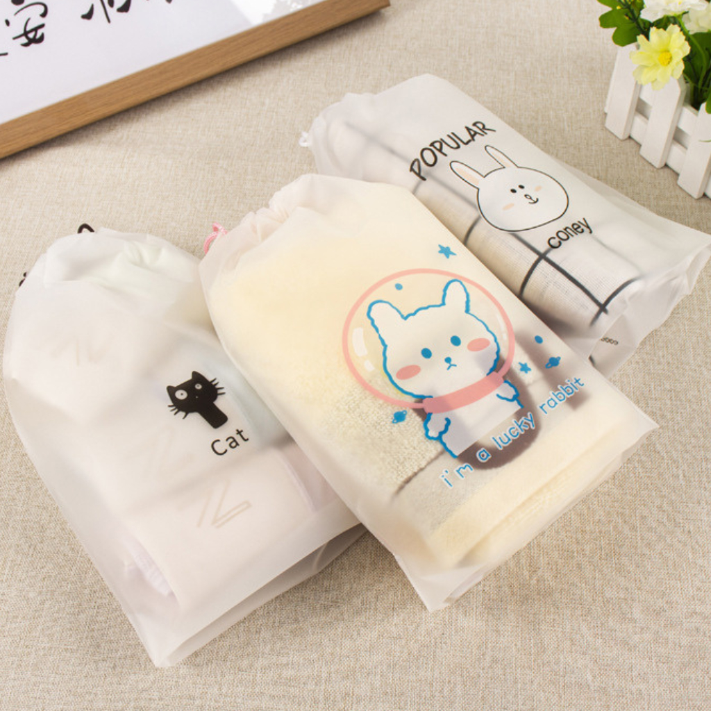 ถุงหูรูด (มีไซส์18x25 cm) ถุงใส่ของ จัดระเบียบ ถุงพลาสติกหูรูด A055