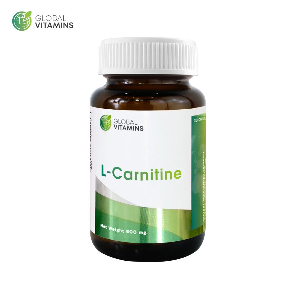 แอลคาร์นิทีน โกลบอลวิตามิน x 1 ขวด L-Carnitine Global Vitamins LCarnitine L Carnitine แอลคาร์นิทีน แอลทาร์เทรต