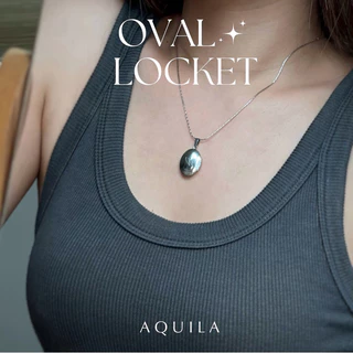 📍ผลิต 5-7 วัน📍 Oval locket • สร้อยคอจี้ล็อกเก็ตใส่ภาพ - ทรงวงรี