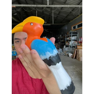 นกเกาะกระถาง จัมโบ้(25CM) ลายนกเงือก (คละสี) เกาะต้นไม้ ตุ๊กตาสวน งานดี วาดสวย ใช้ตกแต่งสวน ตกแต่งบ้าน ตุ๊กตาเซรามิก