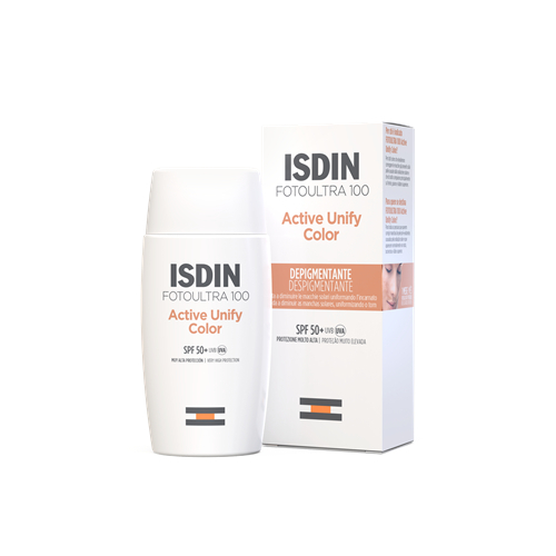 ISDIN FOTOULTRA 100 ISDIN ACTIVE UNIFY COLOR FUSION FLUID SPF50+ กันแดดต้านฝ้า จุดด่างดำ ผิวหมองคล้ำ ตัด 5 สัญญาณเม็ดสี