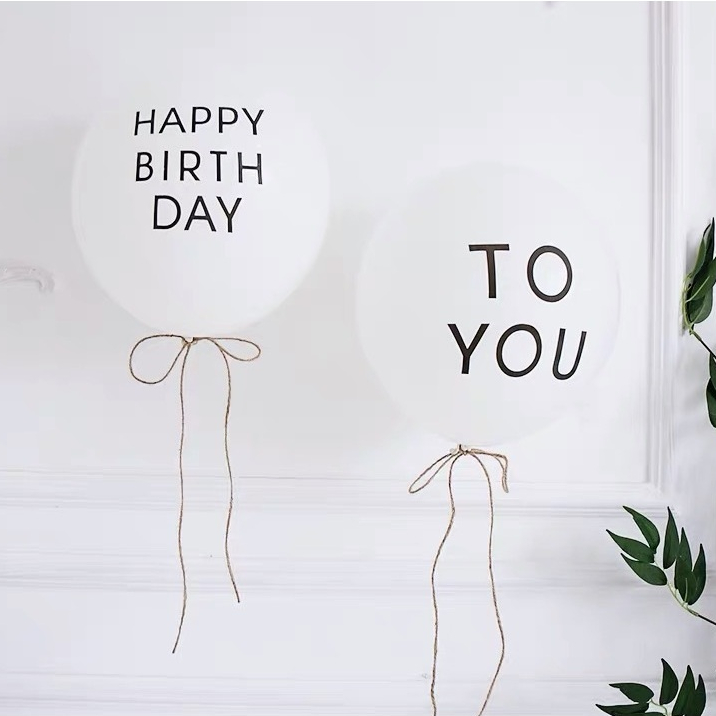 ลูกโป่งวันเกิด สกรีนลาย HAPPY BIRTHDAY TO YOU ขนาด 12 นิ้ว (แพค10ใบ)
