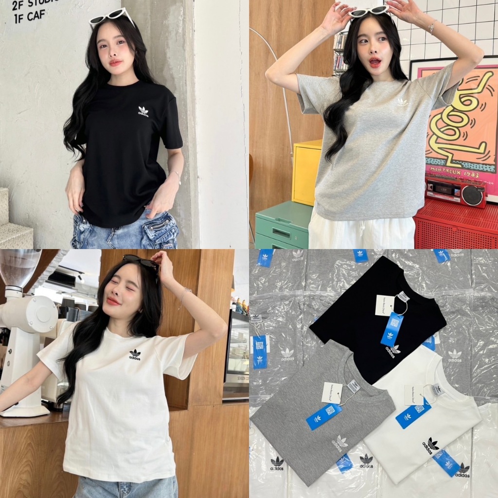 เสื้อยืดรุ่นฮิต คอลใหม่! งานสกรีนลายโลโก้แบรนด์ดัง ตรงตามช้อปเลยค่ะ ผ้าเนื้อนิ่ม ใส่สบายสุดๆ งานป้ายแท็กครบเป๊ะ สวย