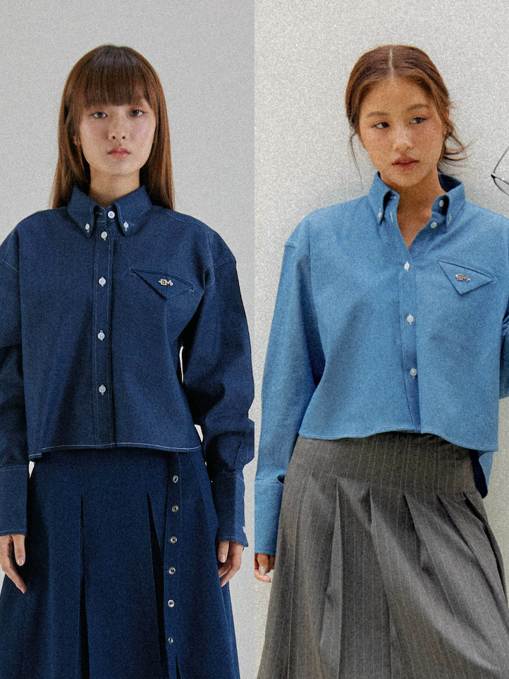 LUKA DENIM SHIRT เสื้อเชิ้ตผ้าเดนิมยีนส์ มีกระเป๋าเสื้อ