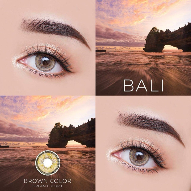 👁️ คอนแทคเลนส์ลาย Bali น้ำตาลเเละสีเทา ของแท้มีค่าอมน้ำสูง