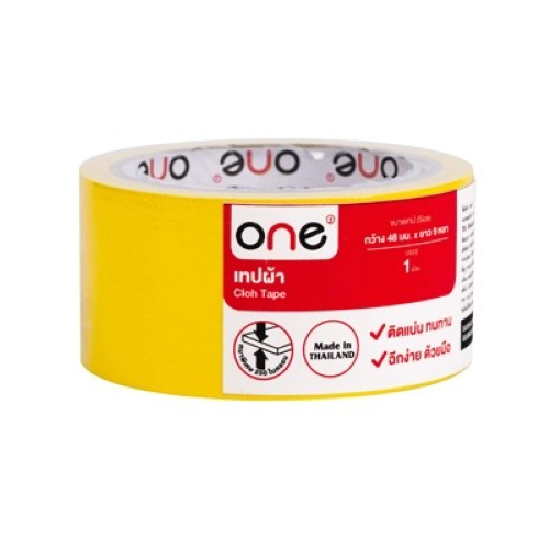 เทปผ้า ONE สีเหลือง (48มม. x 9หลา)