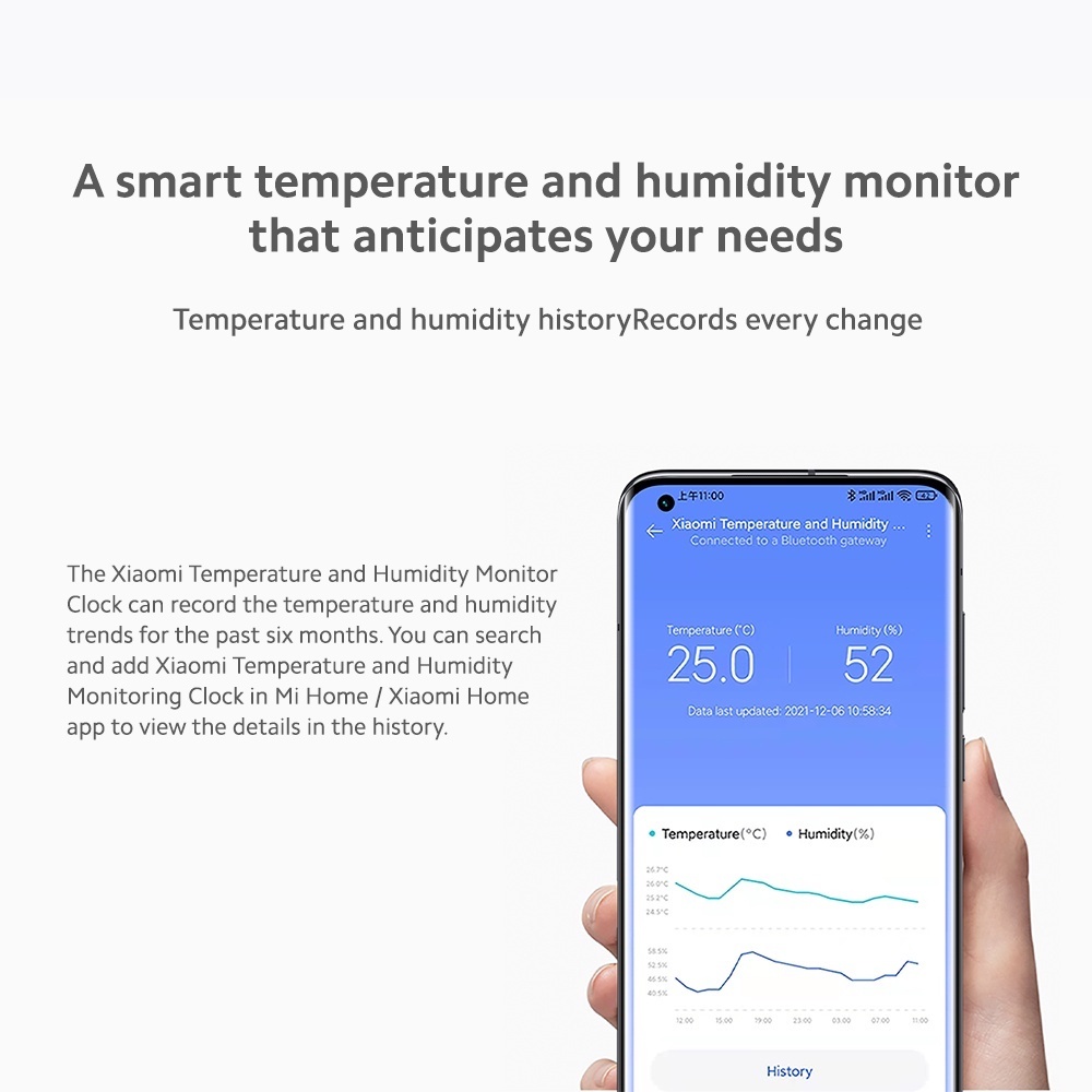 XAIOMI เครื่องวัดอุณหภูมิ ความชื้น Mijia Temperature and Humidity Monitor Pro แบบบลูทูธ - รูปที่ 4