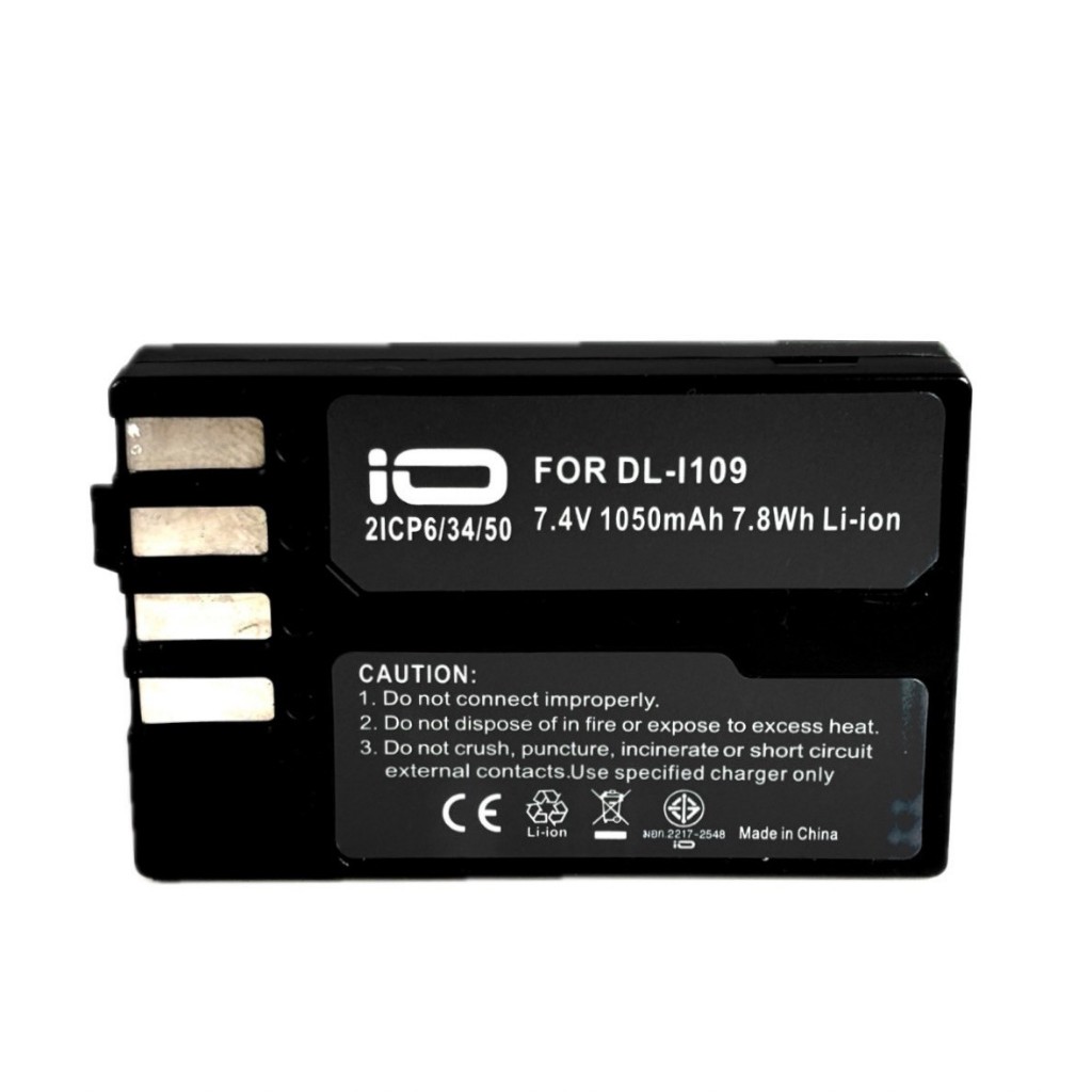 IO แบตเตอรี่กล้อง Camera Battery For Pentax รหัสแบต DL-I109 (มี มอก.รับรอง รับประกันสินค้า 1 ปีเต็ม)