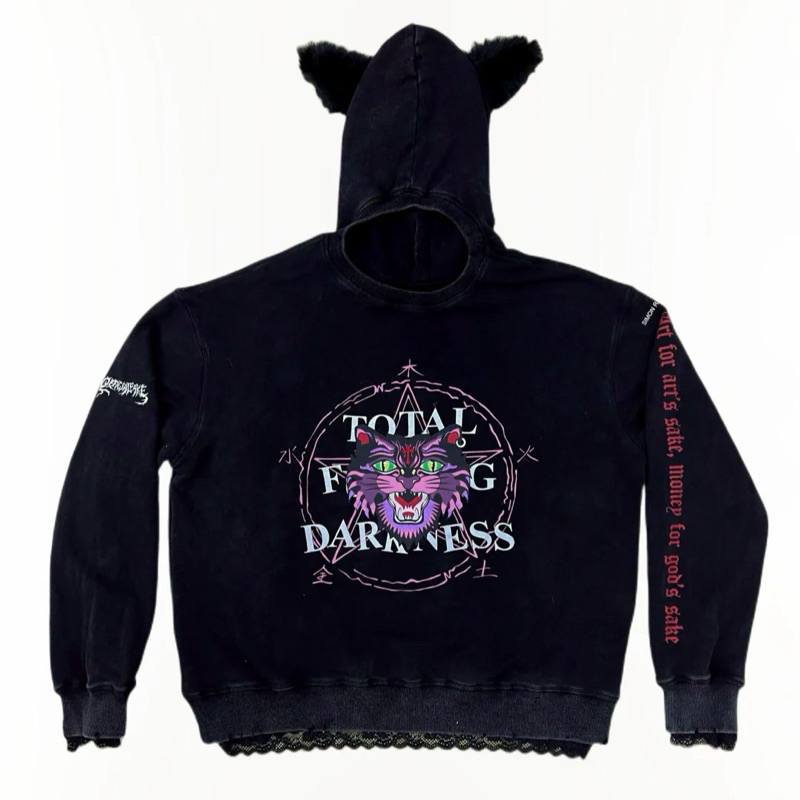 เสื้อฮู้ดดี้หูแมว Unisex แนว Japan Street ใส่ได้ 2 ด้าน