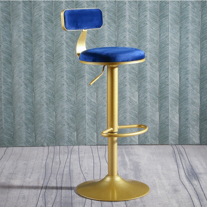 furnituredirect เก้าอี้บาร์ ปรับได้ ขาสีทอง zx 001