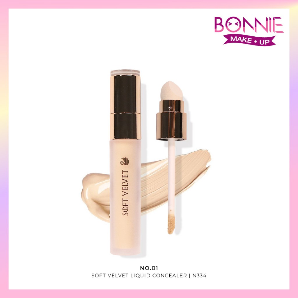นีคาร่า N334 NEE CARA BE COLORFUL คอลซีลเลอร์ แท้100% SOFT VELVET LIQUID CONCEALER