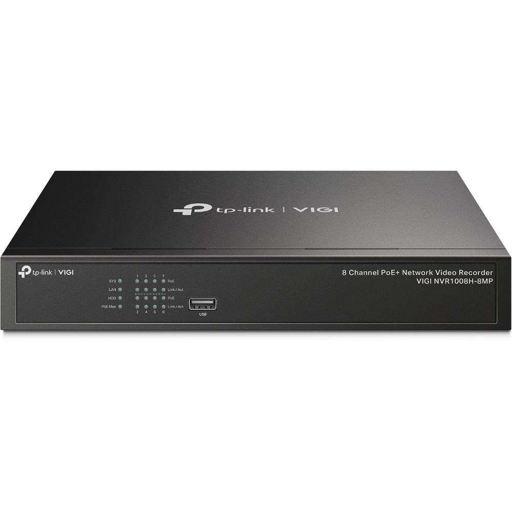 TP-Link VIGI 8 Channel PoE+ Network Video Recorder รุ่น VIGI NVR1008H-8MP