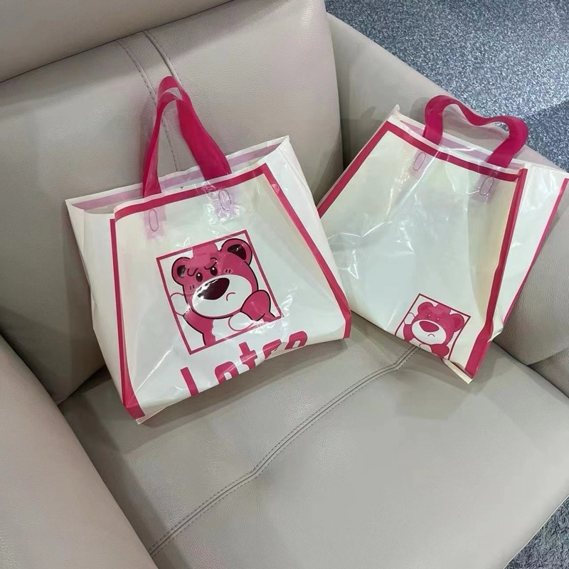 ถุงชอปปิ้ง ถุงพลาสติกลายแฟชั่นหนาอย่างดี(แพ็คละ50ใบพร้อมส่ รูปที่ 2