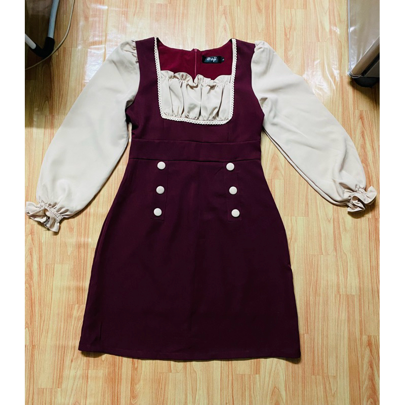 ชุดเดรสแขนยาว ป้าย ap style  L xl