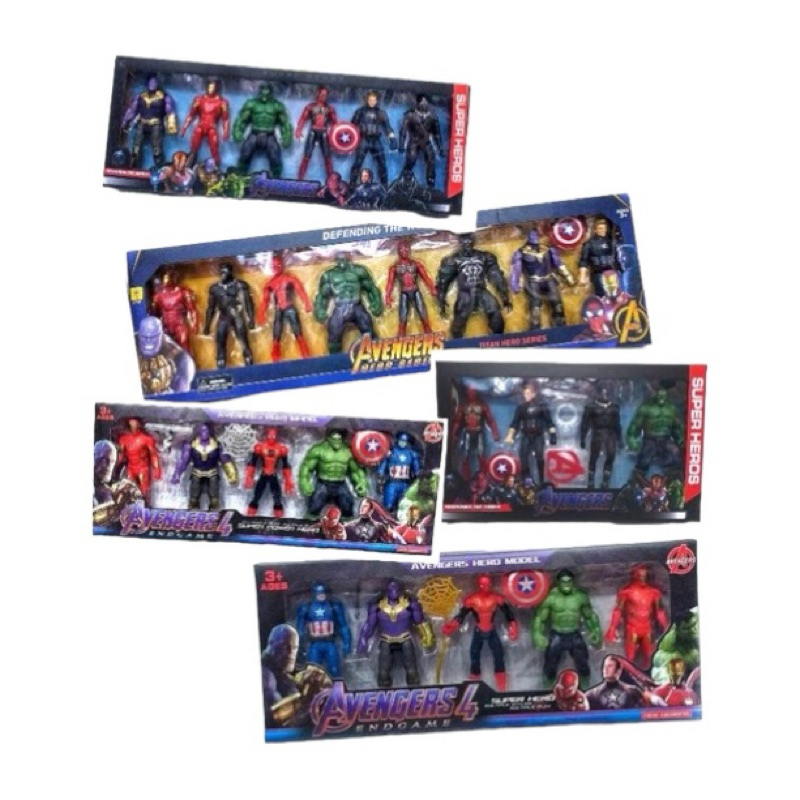 (พร้อมส่ง)โมเดลAvengerอเวนเจอร์ชุดหลากหลายแบบพร้อมกล่อง(ตกแต่งเค้ก)