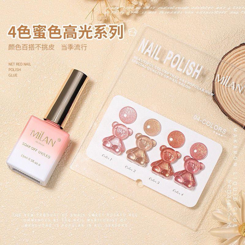 สีเจล Milan4สี+ชาร์ตสี