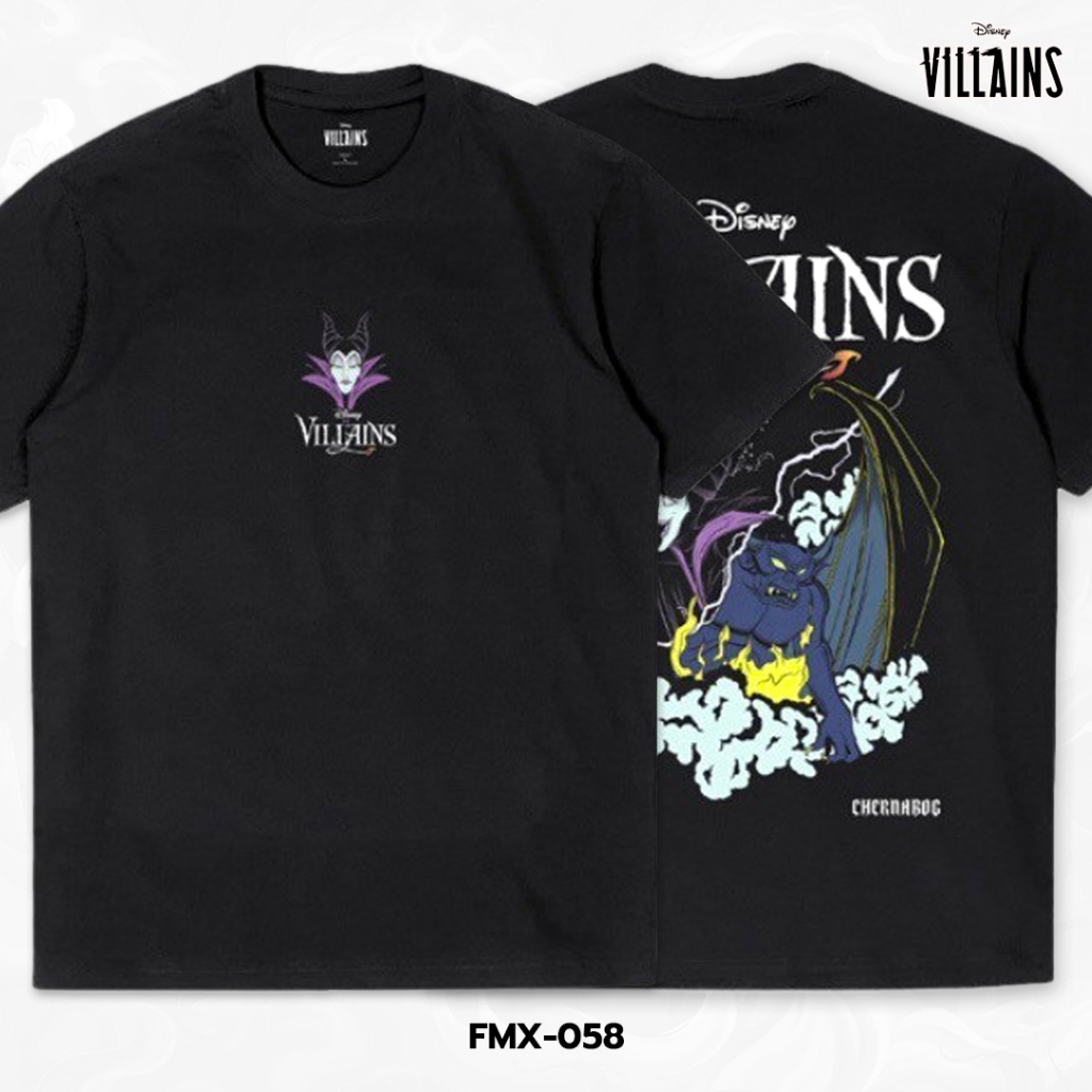 Power 7 Shop เสื้อยืดการ์ตูน "Villains" ลิขสิทธิ์แท้ DISNEY (FMX-058)