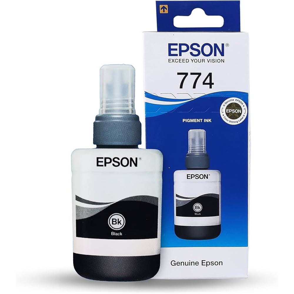 Epson T7741 หมึกกันน้ำของแท้ 100% L605 L655 L1455 M100 M200 1ขวด BKT7741/CYT6641/MTT6641/YLT664