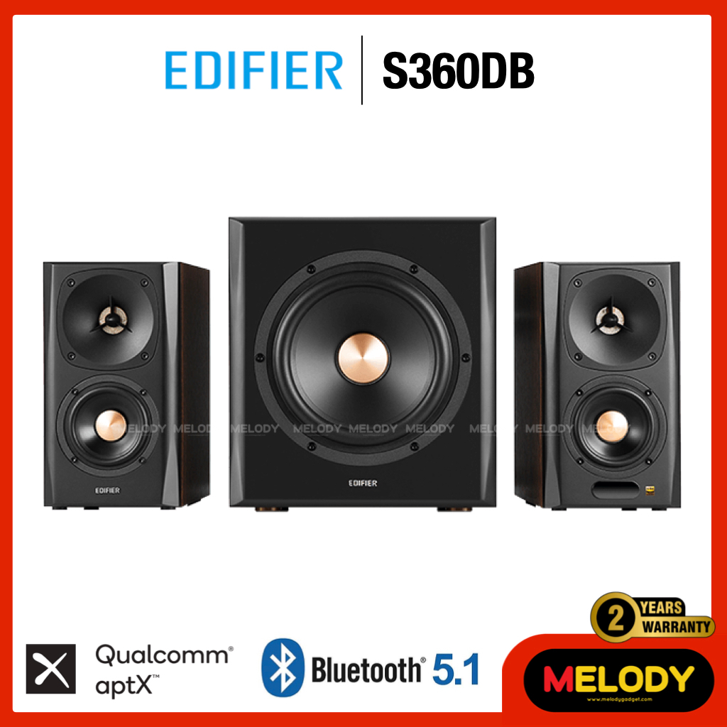 Edifier S360DB ลำโพง bookshelf , ซับวูฟเฟอร์ 2.1 ลำโพง 2.1 Bluetooth v5.1 aptX 150w.RMS รับประกันศูน