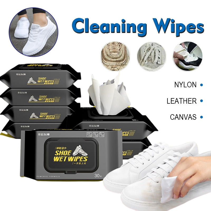 ผ้าเช็ดทำความสะอาดรองเท้า ไม่ต้องซักรองเท้า Quick wipes Sneaker wipes แผ่นเช็ดทำความสะอาดรองเท้า ผ้าเช็ดทำความ