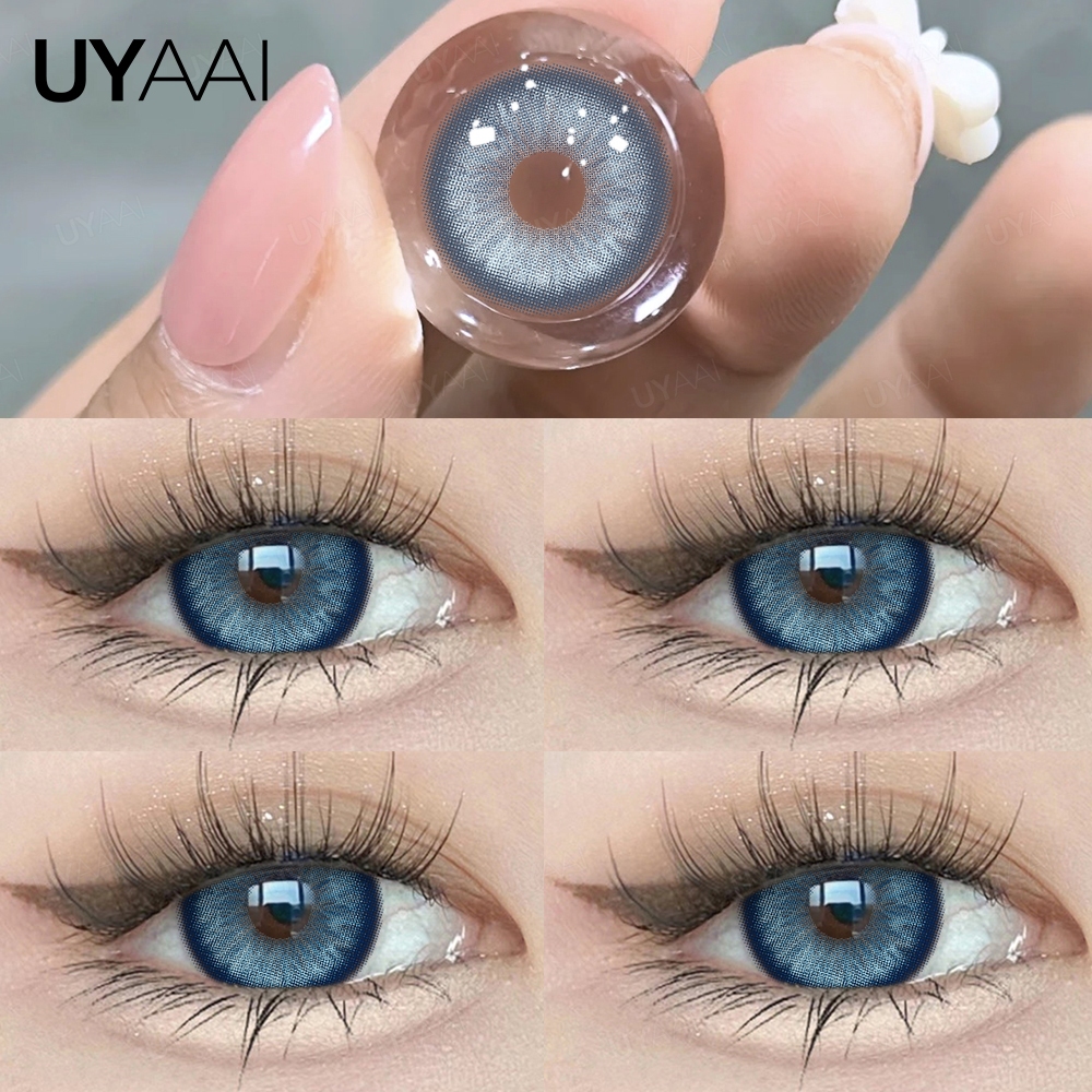 UYAAI (0.00~-8.00) 1คู่คอนแทคเลนส์สี Daily มีค่าสายตา Nagini แบบใช้แล้วทิ้ง เหมาะสำหรับชีวิตประจำวัน สีน้ำตาล 1 Day