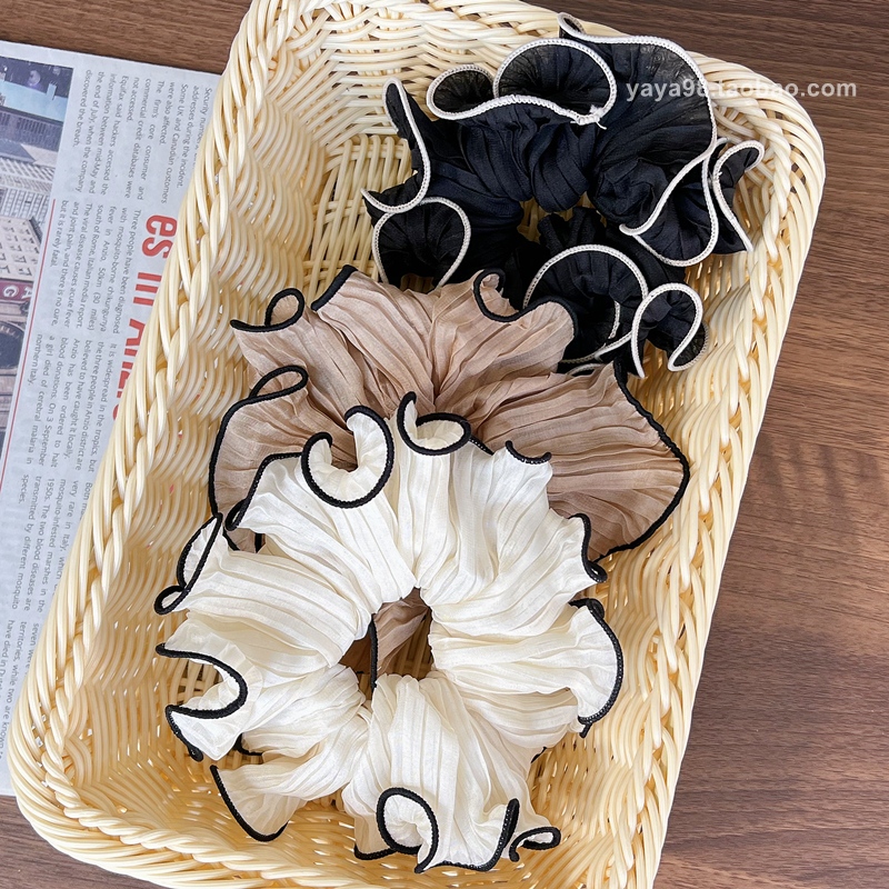 ในไทย-พร้อมส่ง✨ยางรัดผม ยางรัดผมหางม้า สีพื้น ย้อนยุคหวาน ละเอียดอ่อน สไตล์เกาหลี แฟชั่นสําหรับผู้หญิง ความยืดหยุ่นสูง-M - รูปที่ 4