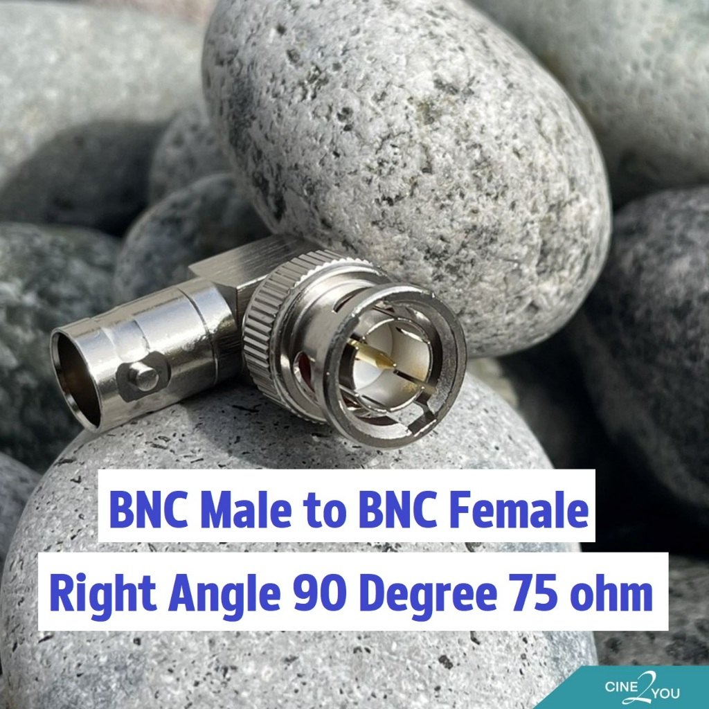 BNC Male to BNC Female Right Angle 90 Degree 75 ohm
