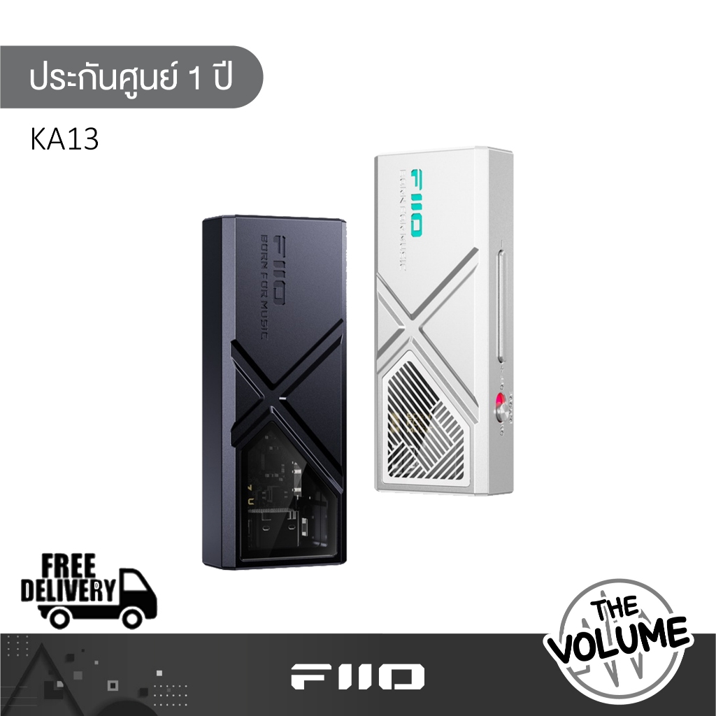 FiiO รุ่น KA13 | DAC/AMP พกพา ชิป Dual DACs + Dual Op-Amps Hi-Res (รับประกันศูนย์ 1 ปี)