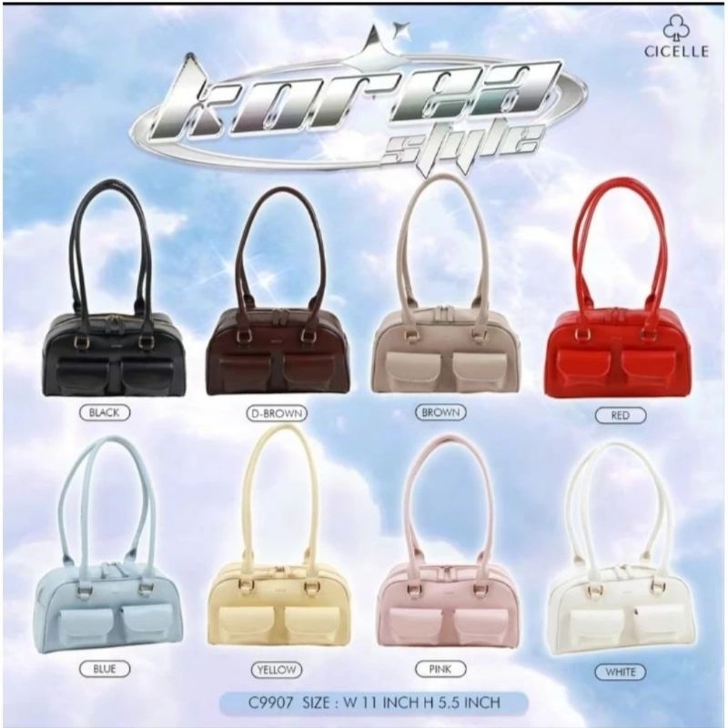 กระเป๋าแบรนด์ CICELLE (ซีเซล) สไตล์ Modern Luxury C9907 สีชมพู