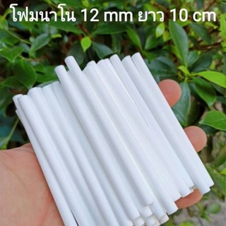 โฟมนาโนทำทุ่นตกกุ้งตกปลา 12 มม. เจาะรู 1 มม. แท่งโฟมนาโนกลม …