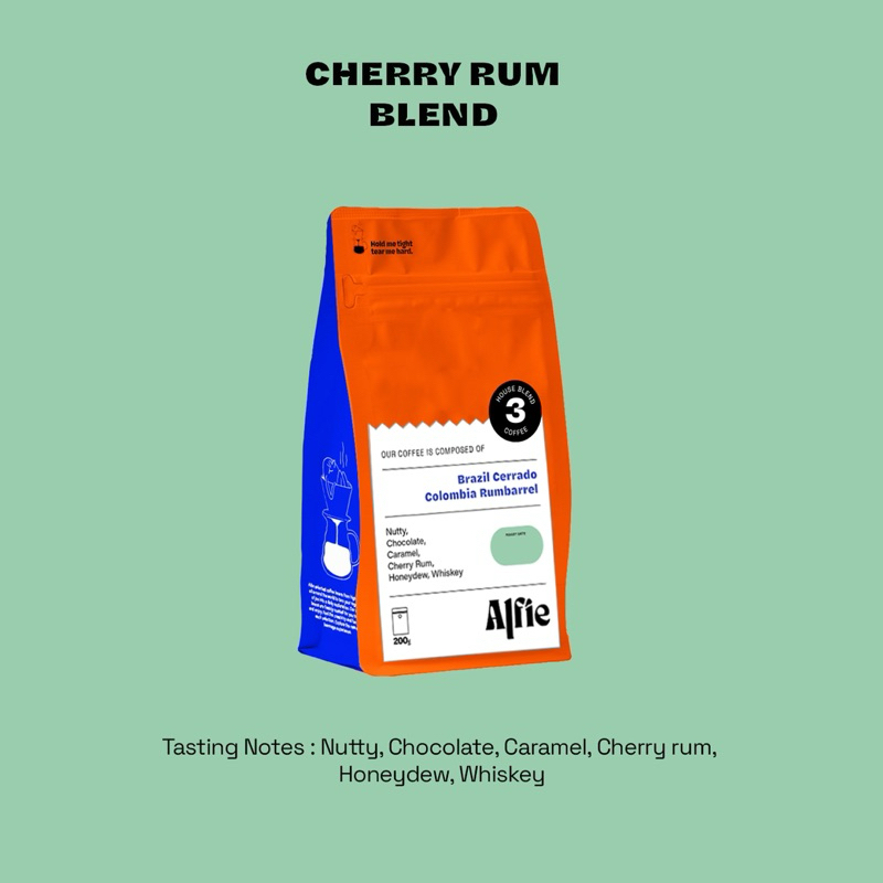 เมล็ดกาแฟคั่ว HB3 Cherry Rum Blend by Alfie Coffee