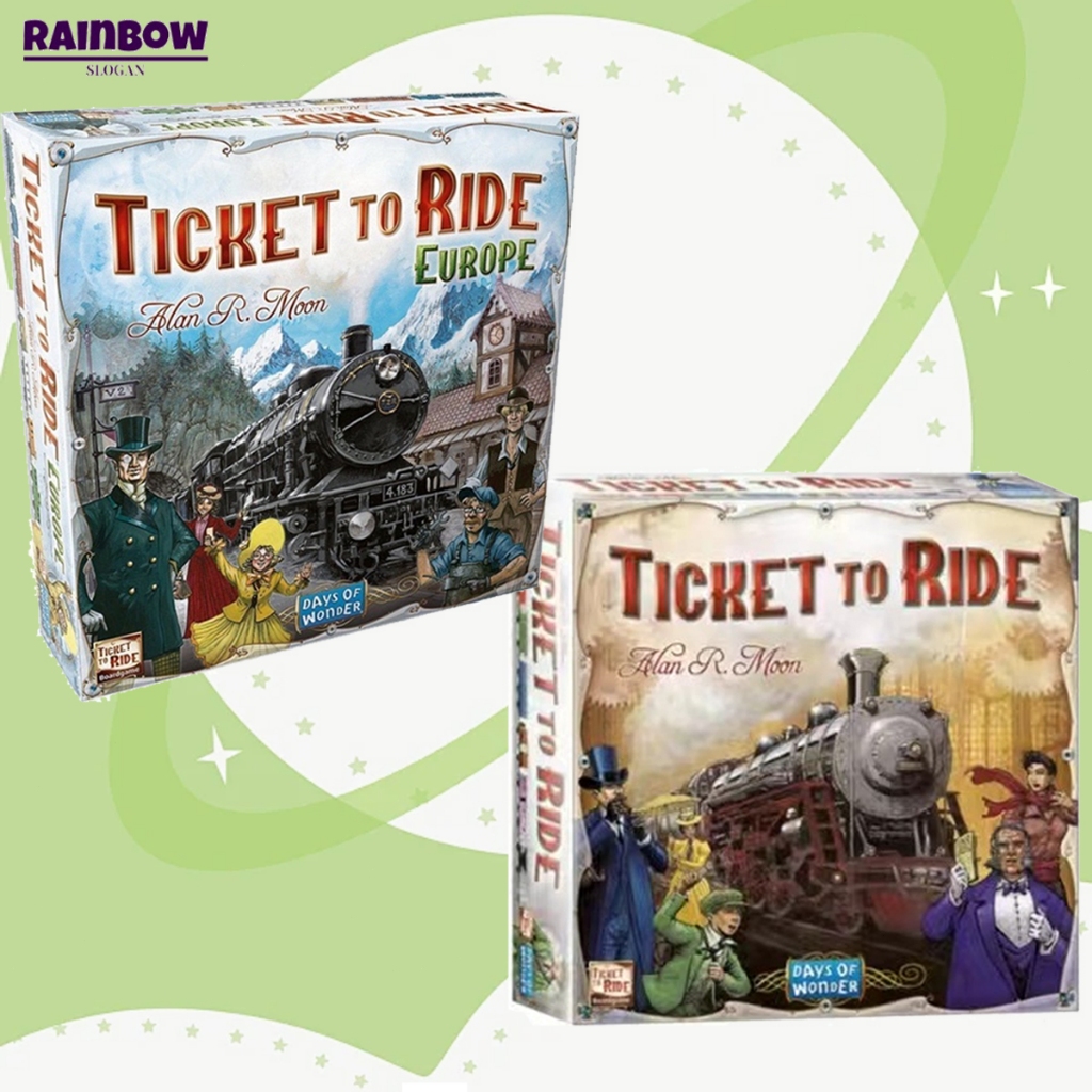 บอร์ดเกมรถไฟTicket to ride Europe / USA (เกรดอย่างดี กล่องแข็ง)  - First journey Board game