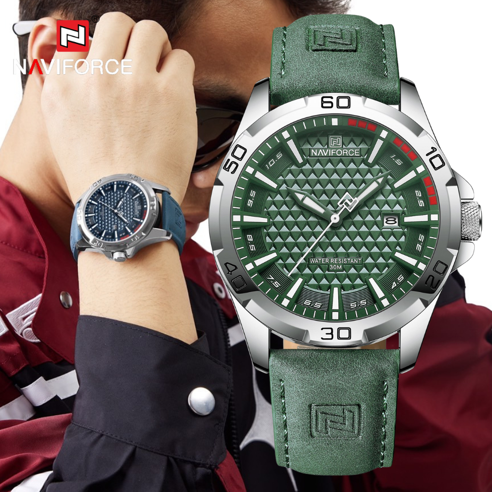 ประกันศูนย์ไทย1ปีนาฬิกาNaviforceรุ่นNF8023นาฬิกาข้อมือผู้ชายหรูหรา