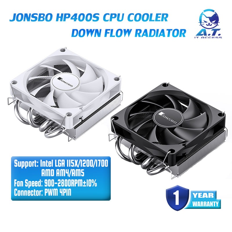 🔥 รองรับ LGA 1700 !!! 🔥 ❄️ Jonsbo HP400S Mini ITX Heatsink ❄️ พัดลม CPU Cooler ฮีทซิงค์ ❄️