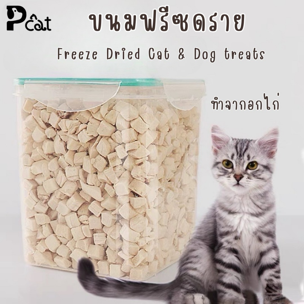 PP DG-3 อกไก่ฟรีซดราย ขนมฟรีซดราย พรีเมียม ไม่เค็ม Freeze Dried น้องหมา น้องแมว