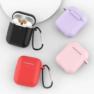 เคสซิลิโคน For AirPods 2 1 กรณี For Apple AirPods 2 1st 2nd Generation เคสหูฟังป้องกัน หูฟัง เอียร์บัด