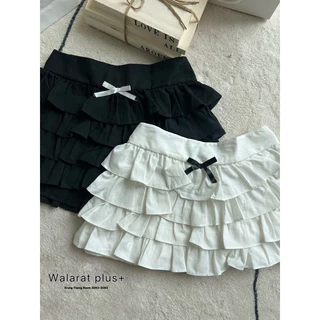 ✅เข้าเพิ่ม พร้อมส่งค่า/WP/ กระโปรงกางเกงสาวอวบ ผ้าฝ้าย แต่งโบว์ #เสื้อผ้าไซส์ใหญ่ สาว อ้วน พลัสไซส์